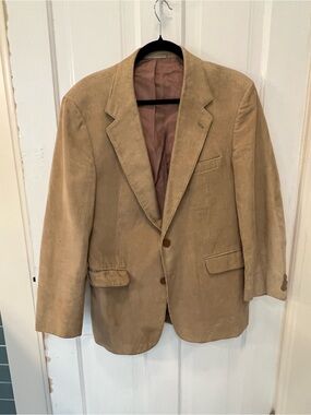Vintage Men's Beige Corduroy Sport Coat Blazer